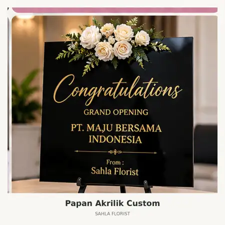 Papan Bunga Akrilik Buton Selatan